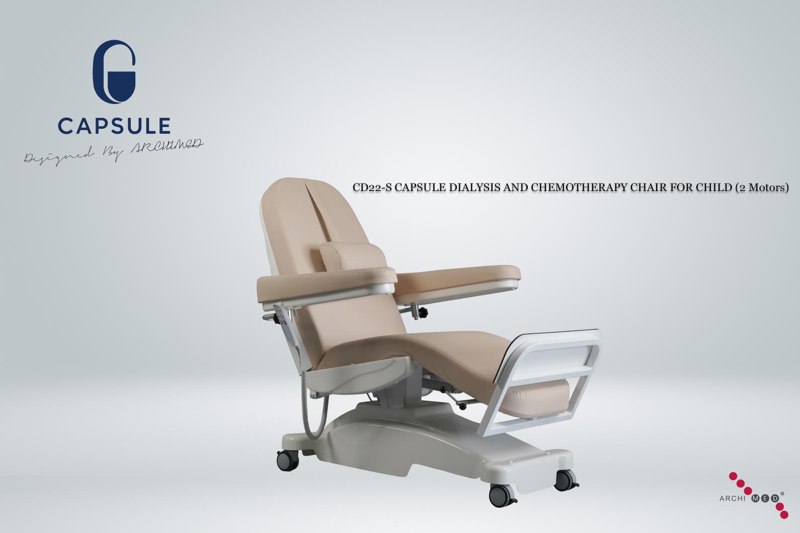 CAPSULE ÇOCUK DİYALİZ VE KEMOTERAPİ KOLTUĞU 2 MOTORLU