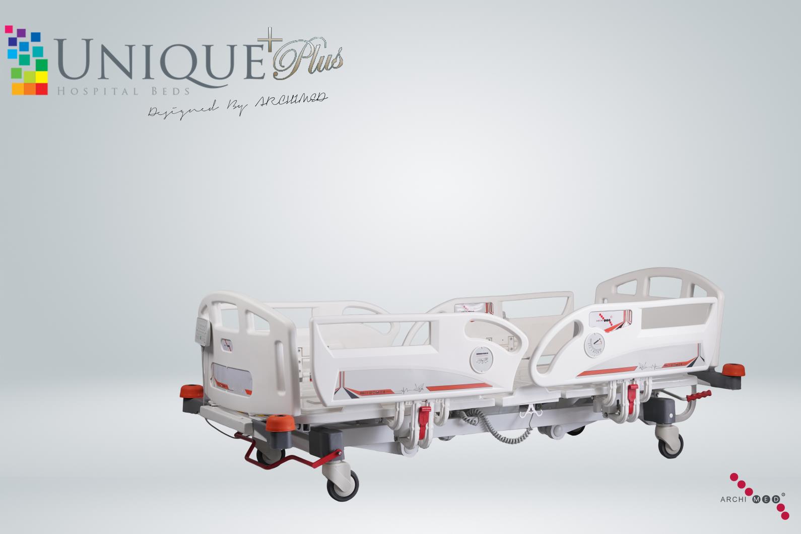UNIQUE PLUS 5 MOTORLU MERKEZİ FRENLİ HASTA KARYOLASI