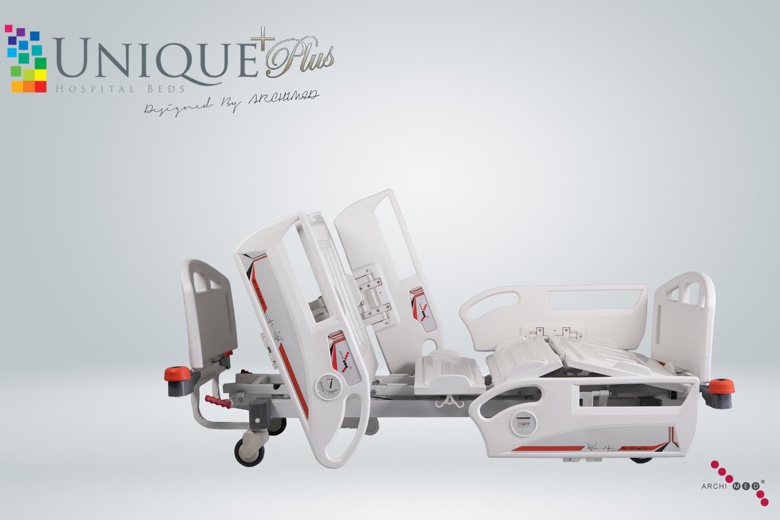 UNIQUE PLUS 4 MOTORLU MERKEZİ FRENLİ HASTA KARYOLASI