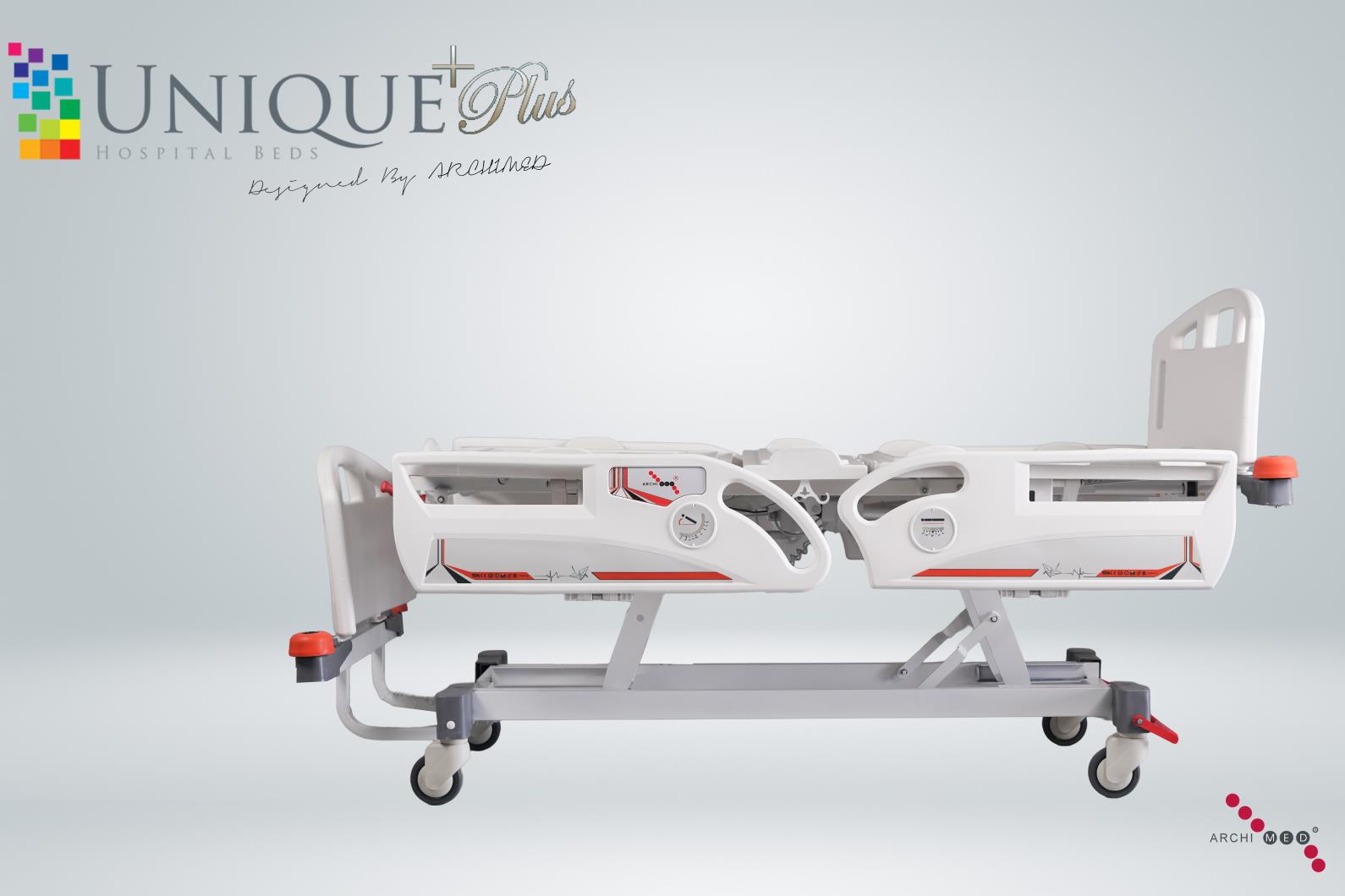UNIQUE PLUS 4 MOTORLU MERKEZİ FRENLİ HASTA KARYOLASI